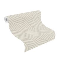 Tapete Culture Grafisch Vinyltapete Greige gerader Ansatz 53 cm x 10,05 m