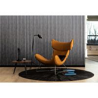 Wandpaneele AKUSTIK MDF und Recycling Filz Loft Grau Lamellen 3,18m² - 4 Stck. 265 cm x 30 cm