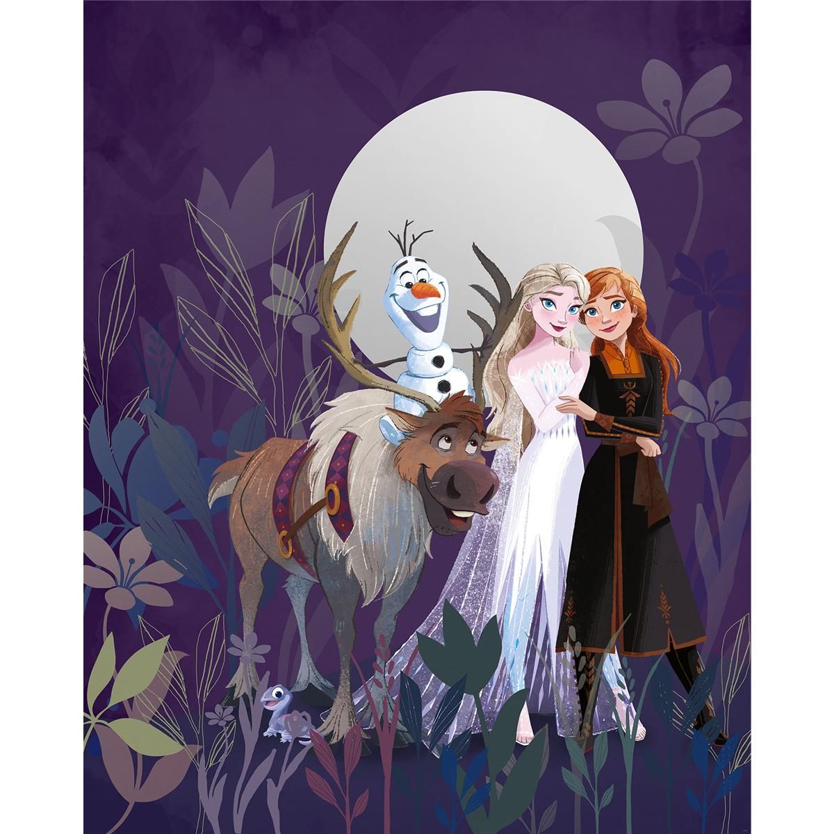Vlies Fototapete - Frozen Full Moon Hike - Größe 200 x 250 cm