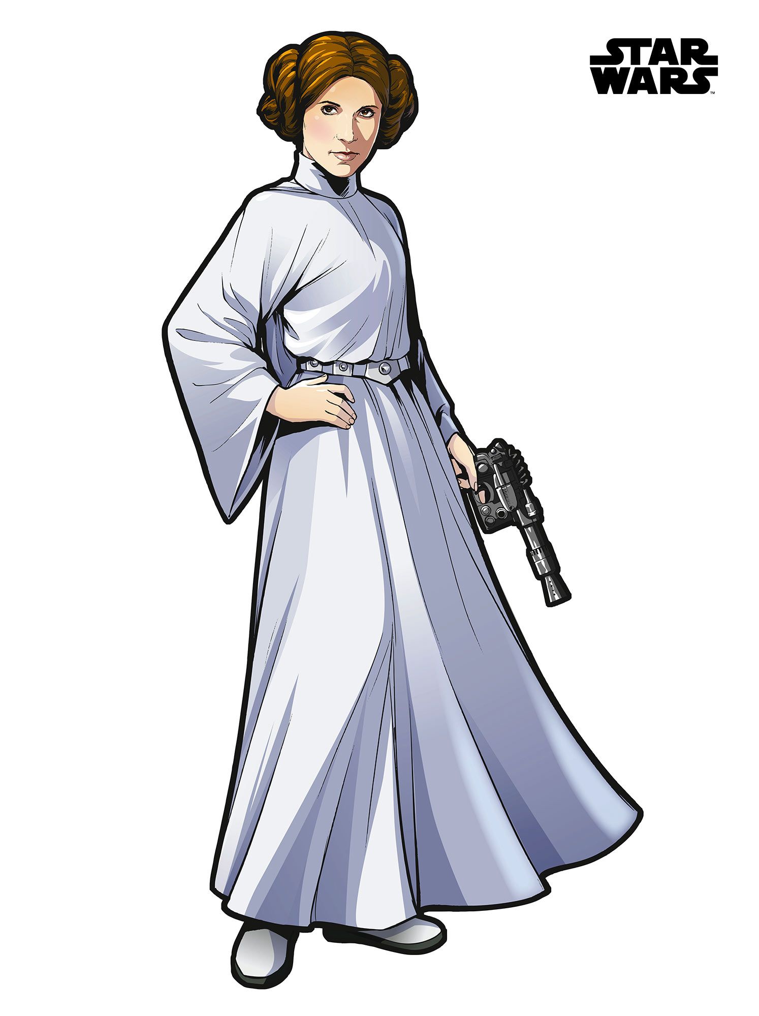 Selbstklebende Vlies Fototapete/Wandtattoo - Star Wars XXL Princess Leia - Größe 127 x 170 cm