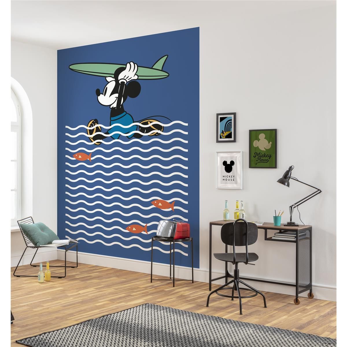 Vlies Fototapete - Mickey gone Surfin' - Größe 200 x 280 cm