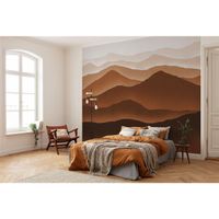 Vlies Fototapete - Macchiato Mountains - Größe 300 x 250 cm