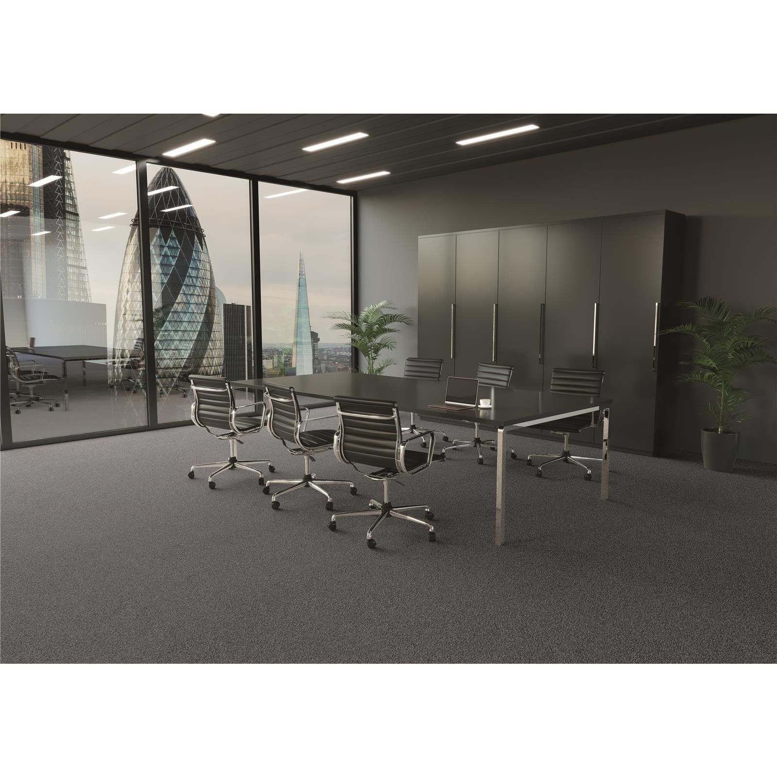 Teppichfliesen 25 x 100 cm selbsthaftend Infloor-Girloon Compact/Trio Rot 173 meliert