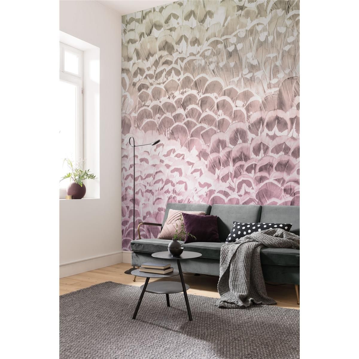 Vlies Fototapete - Pale Feathers - Größe 200 x 250 cm