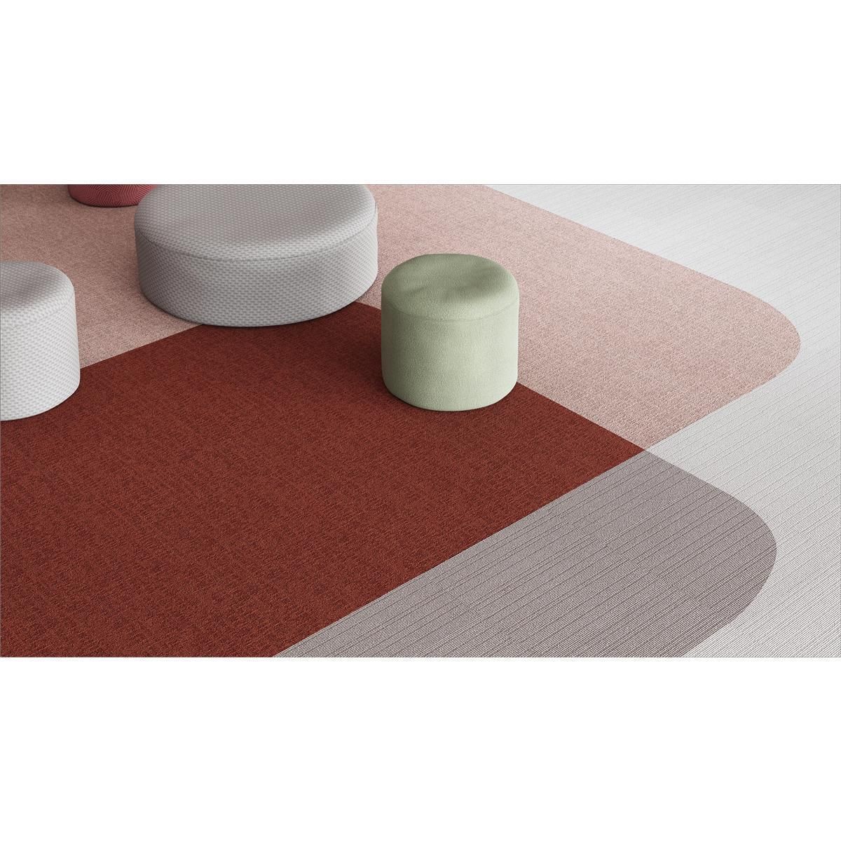 Teppichfliesen Desso AirMaster Classic AD20 2084 Rot Hell Schlinge strukturiert 50 x 50 cm