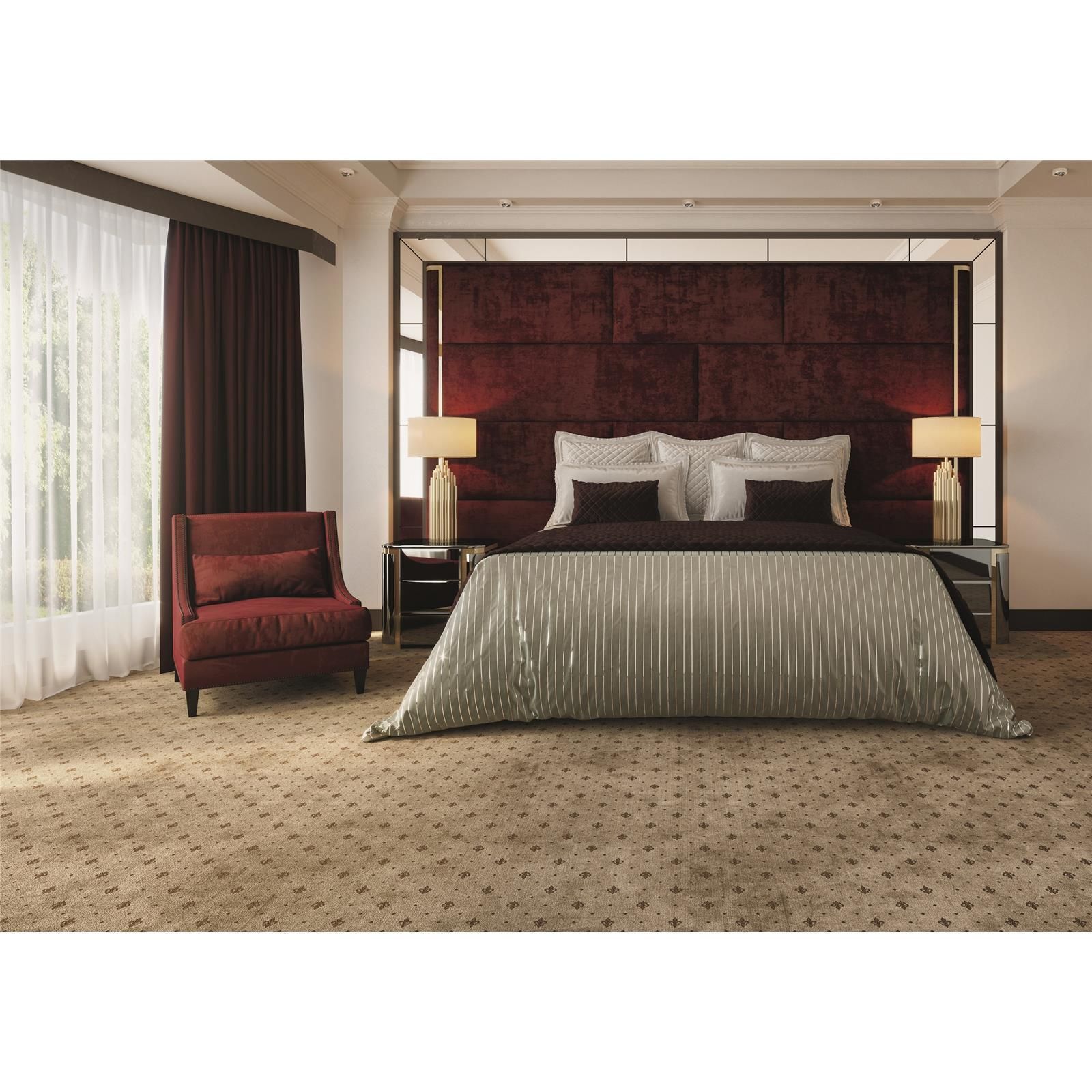 Teppichboden Infloor-Girloon Coronado Velours Blau 043 gemustert - Rollenbreite 400 cm