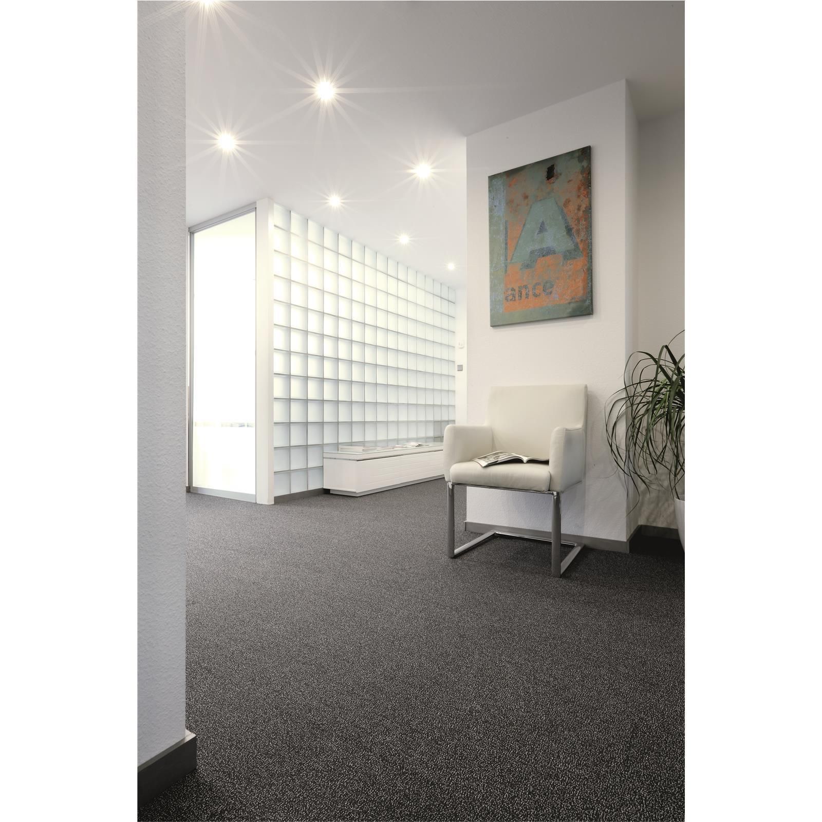 Teppichfliesen 25 x 100 cm selbsthaftend INFLOOR-GIRLOON Circo/Loop-Cross Braun 730 meliert