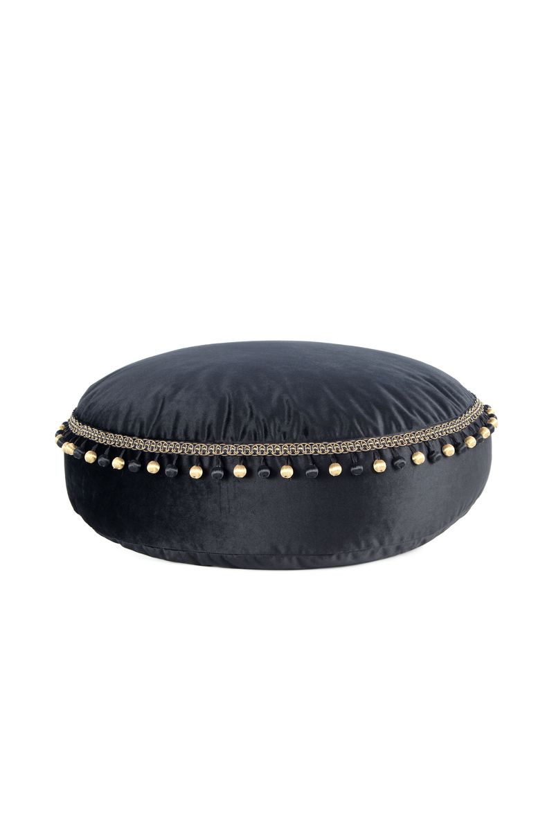 Pouf Taj Mahal 425 Schwarz - 65 cm (L) x 65 cm (B) x 25 cm (H)