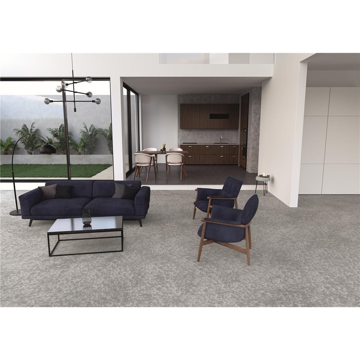 Teppichboden Infloor-Girloon Cascade Level-Cut-Loop Rose 121 gemustert - Rollenbreite 400 cm