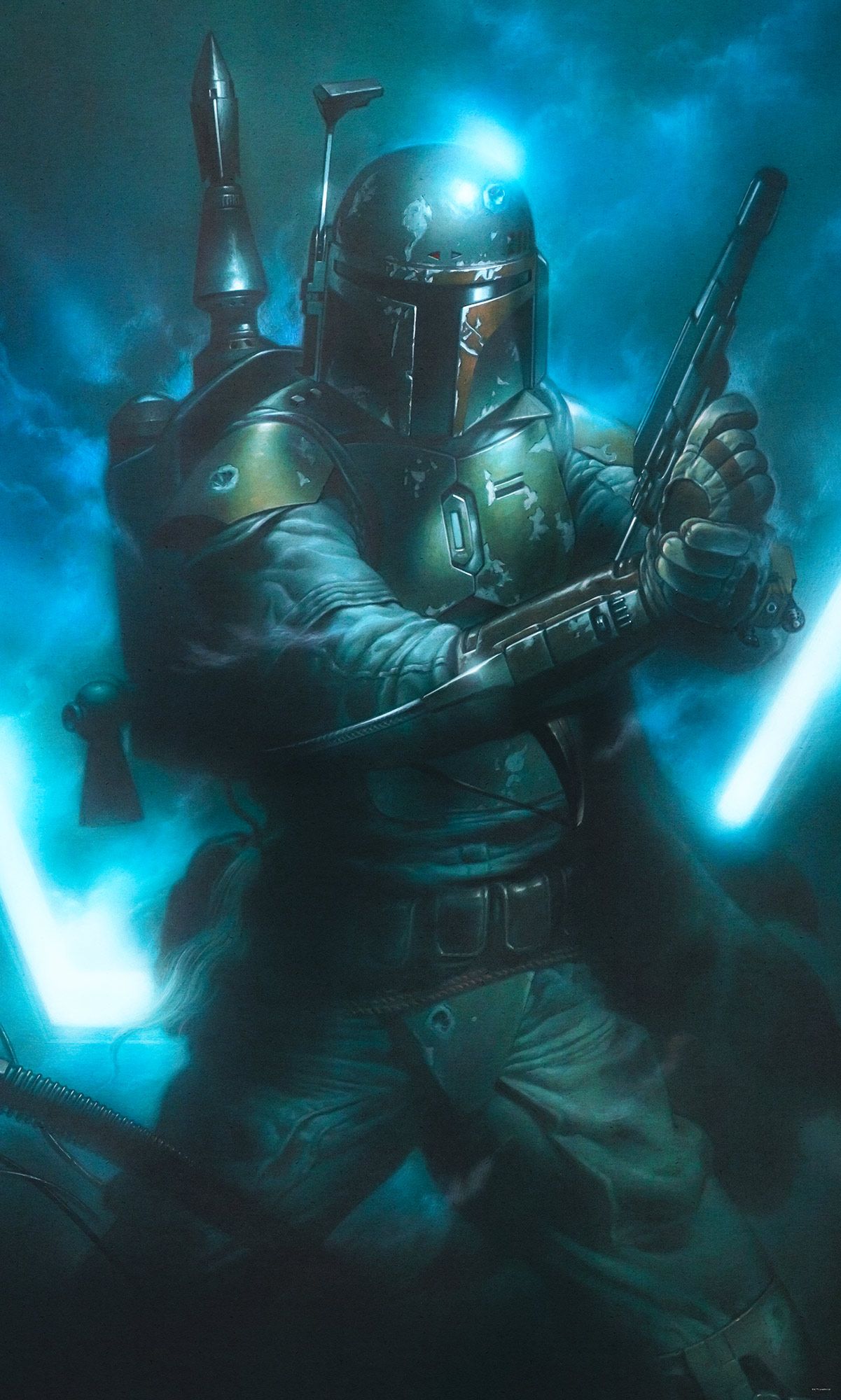 Vlies Fototapete - Star Wars Classic Bounty Hunter - Größe 150 x 280 cm