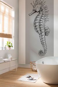 Vlies Fototapete - Seahorse Panel - Größe 100 x 250 cm