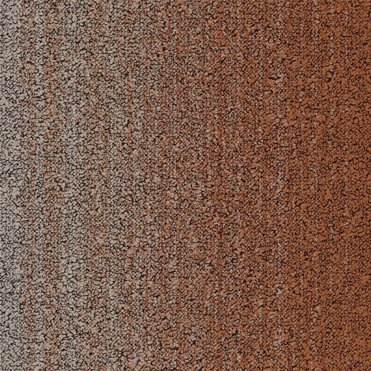 Teppichfliesen Desso Fuse Landscape B755 2045 Orange Hell Schlinge strukturiert 50 x 50 cm