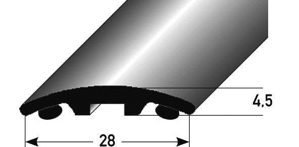 Stegübergangsprofil 28 x 4,5 mm 100 x 2,8 x 4,5 cm