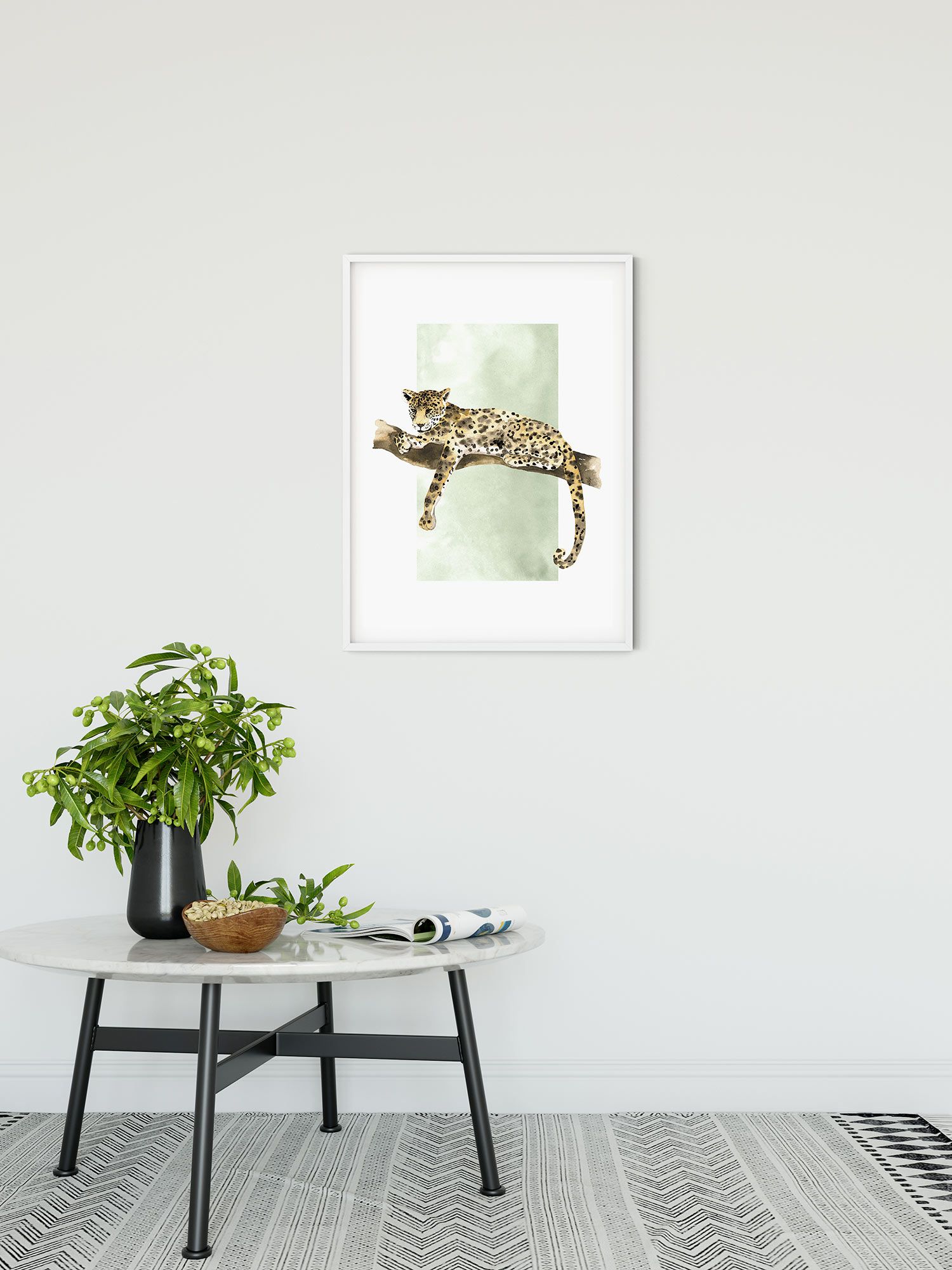 Komar Wandbild - Lazy Leopard - Größe: 30 x 40 cm