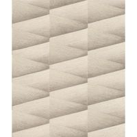 Tapete Modern graphisch Vinyltapete Dunkelbeige versetzter Ansatz 53 cm x 10,05 m