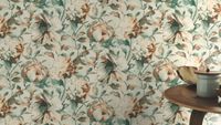 Tapete Nature Floral Vinyltapete Hellbeige versetzter Ansatz 53 cm x 10,05 m