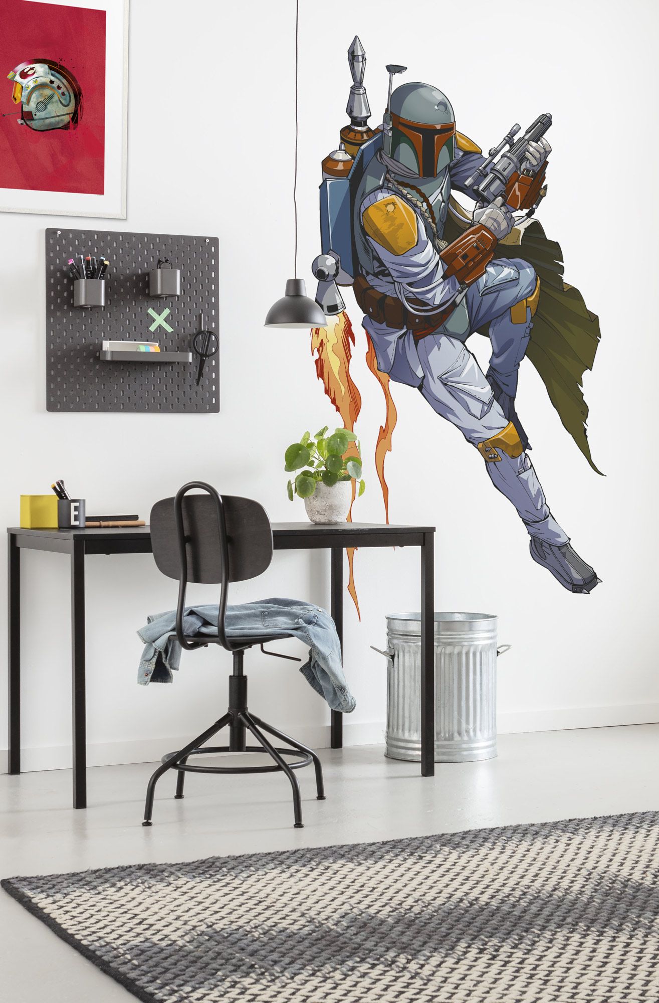 Selbstklebende Vlies Fototapete/Wandtattoo - Star Wars XXL Boba Fett - Größe 127 x 200 cm