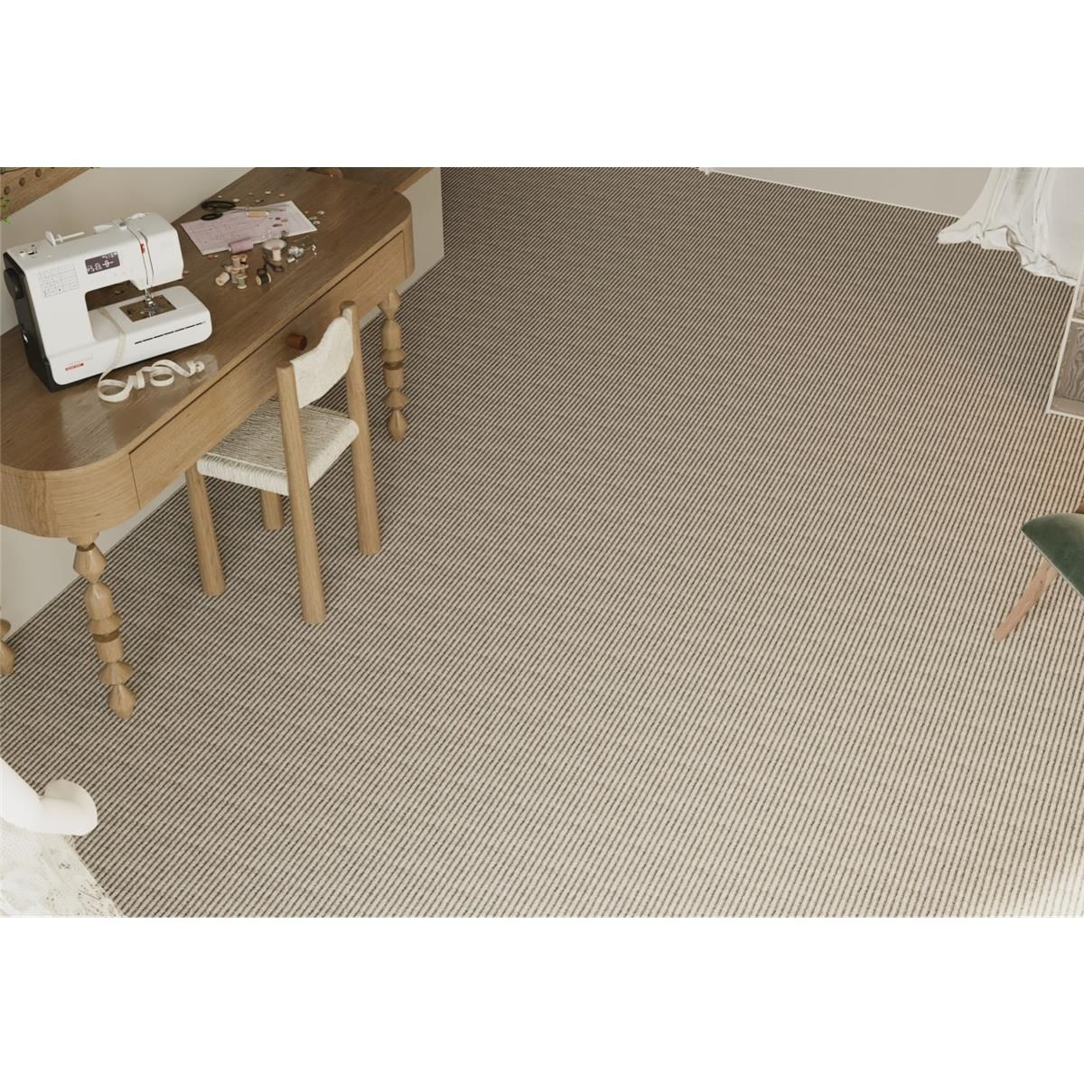 Teppichboden Bouclé Taupe 3815 Delta ITC uni - Rollenbreite 400 cm