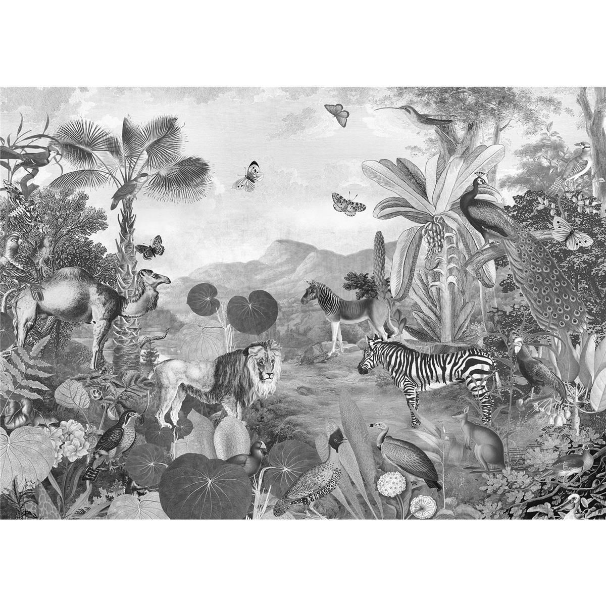 Vlies Fototapete - Flora and Fauna  - Größe 350 x 250 cm