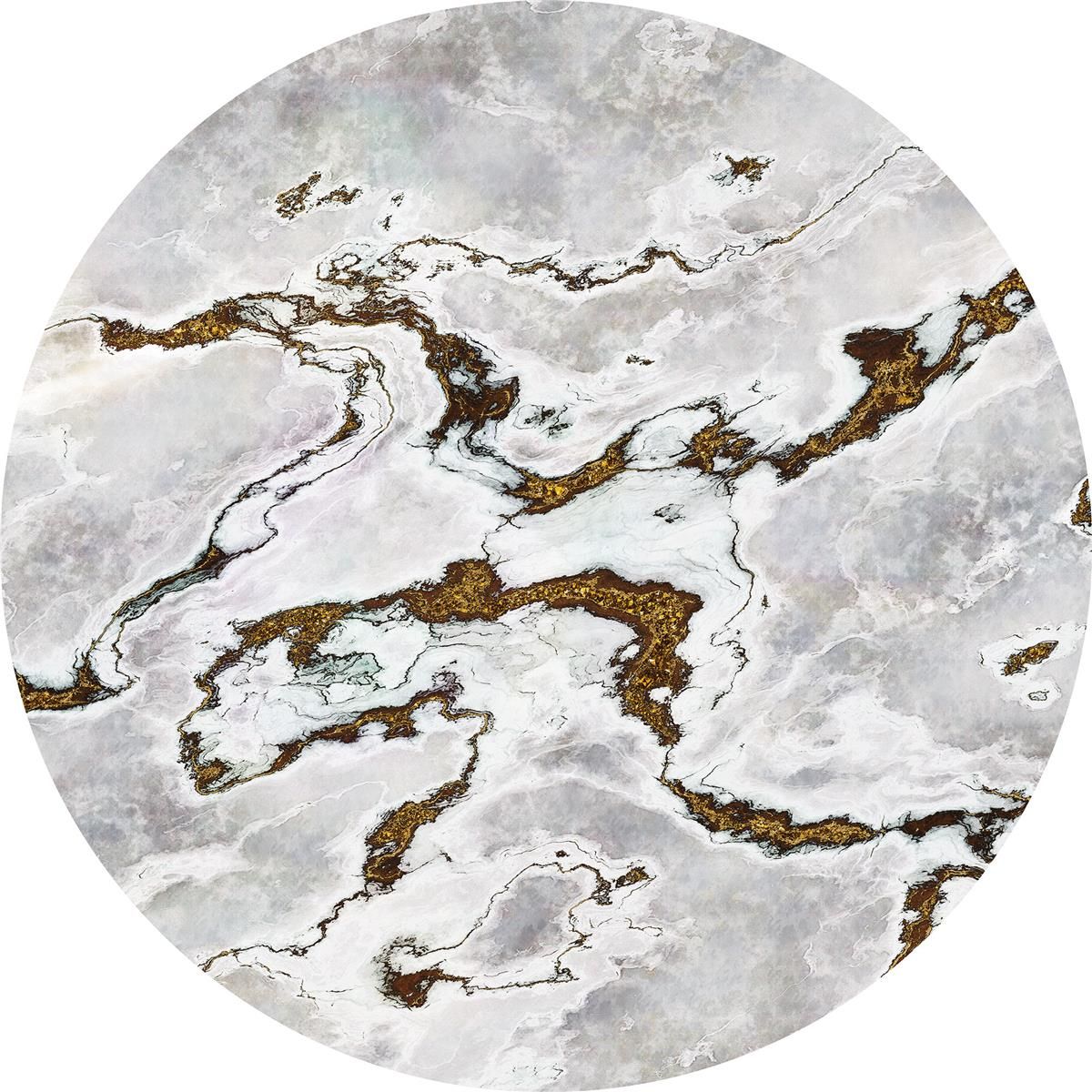 Selbstklebende Vlies Fototapete/Wandtattoo - Marble Vibe - Größe 125 x 125 cm