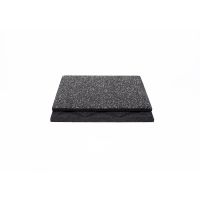 Fitnessboden RUBSLICE MULTI 1050, Gummi Bodenbelag 85% schwarzes SBR + 15% hellgraues EPDM 1000 mm x 1000 mm - Dicke 40 mm