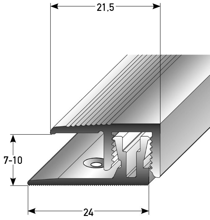 JOKA APL-Klick 7 - 10 mm silber 486206 270 cm 270 x 2,2 cm