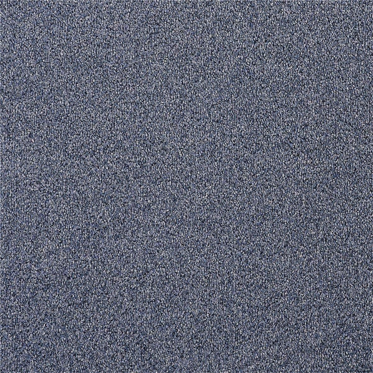 Teppichfliesen 25 x 100 cm selbsthaftend INFLOOR-GIRLOON Comfort/Twist Blau 360 gemustert