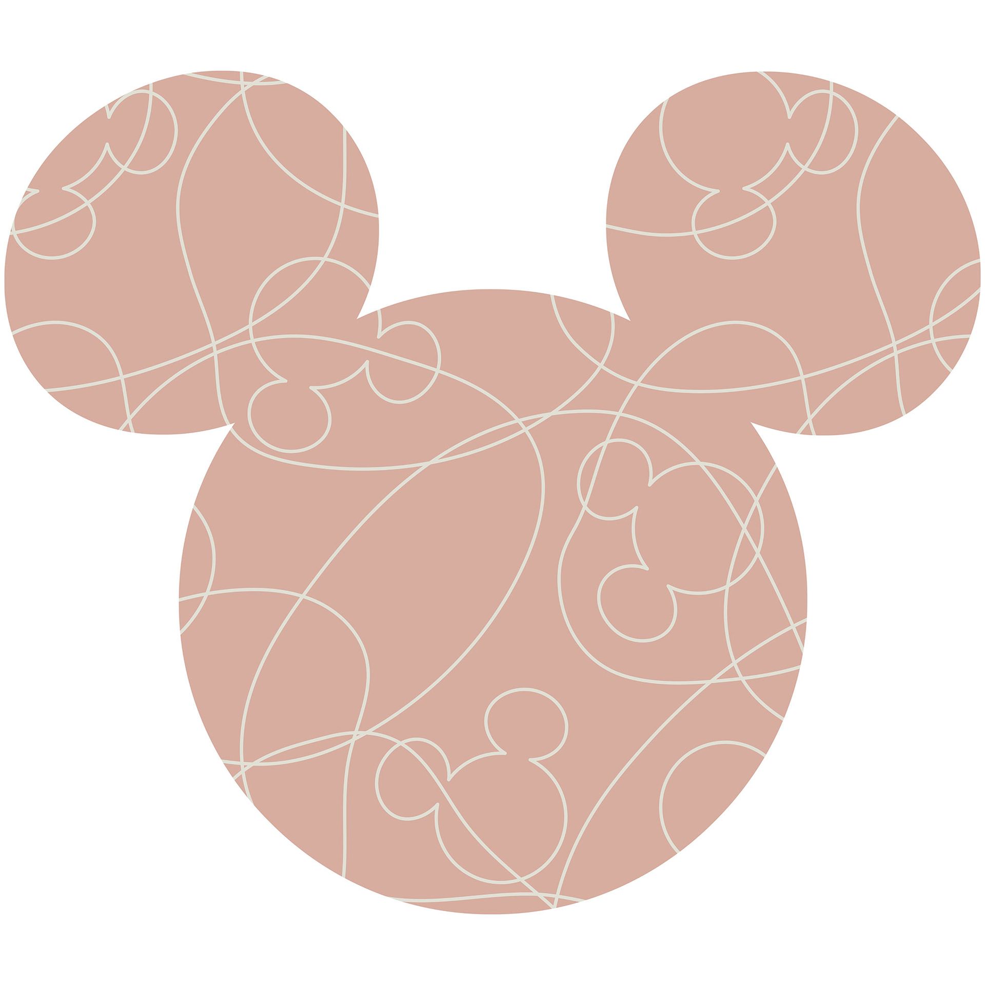 Selbstklebende Vlies Fototapete/Wandtattoo - Mickey Head Knotted - Größe 125 x 125 cm