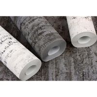 Tapete Modern floral Vinyltapete Anthrazit ansatzfrei 53 cm x 10,05 m