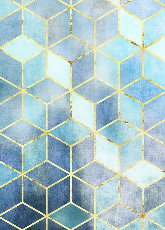 Komar Wandbild - Mosaik Azzuro - Größe: 50 x 70 cm