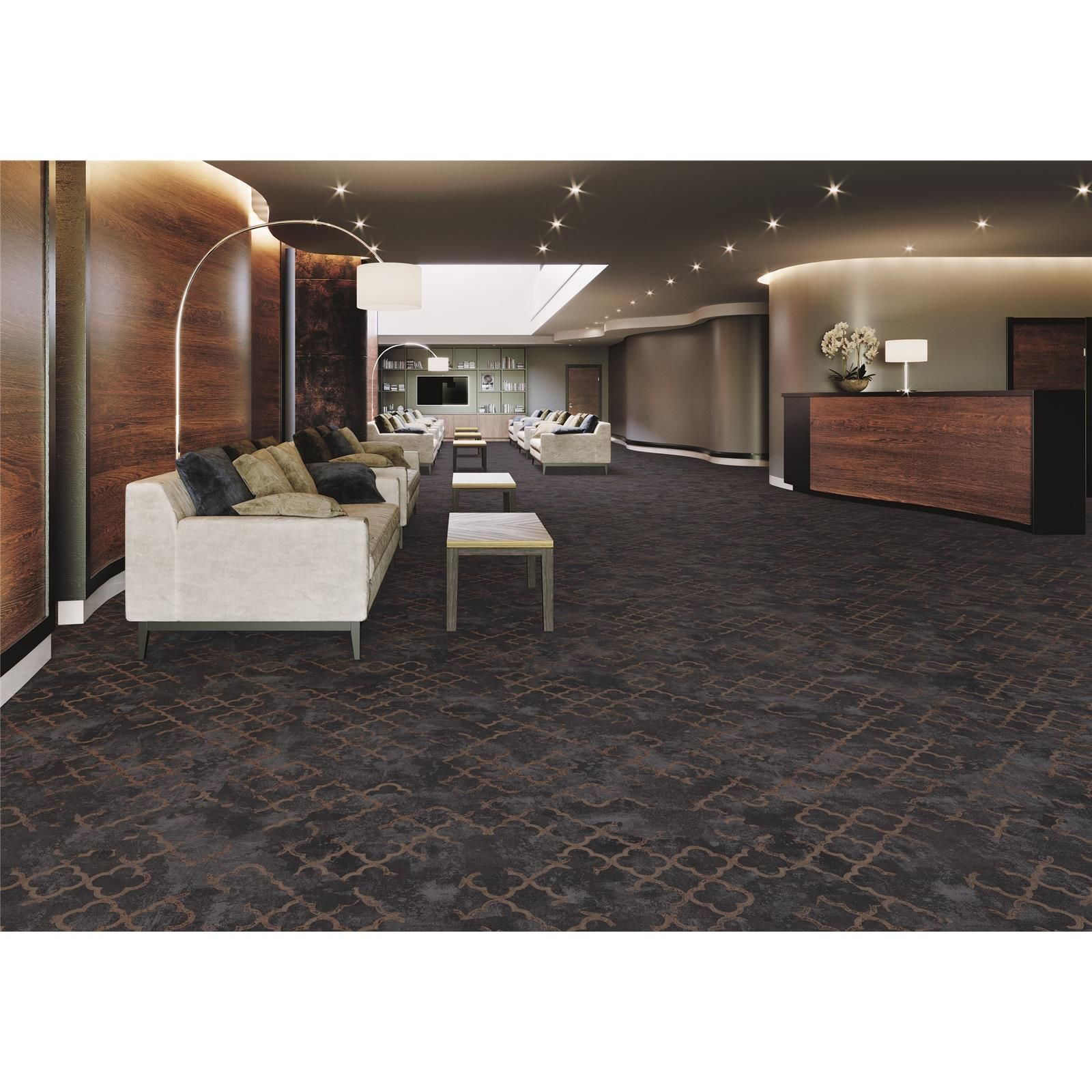 Teppichboden Infloor-Girloon Coronado Velours Rot 048 gemustert - Rollenbreite 400 cm