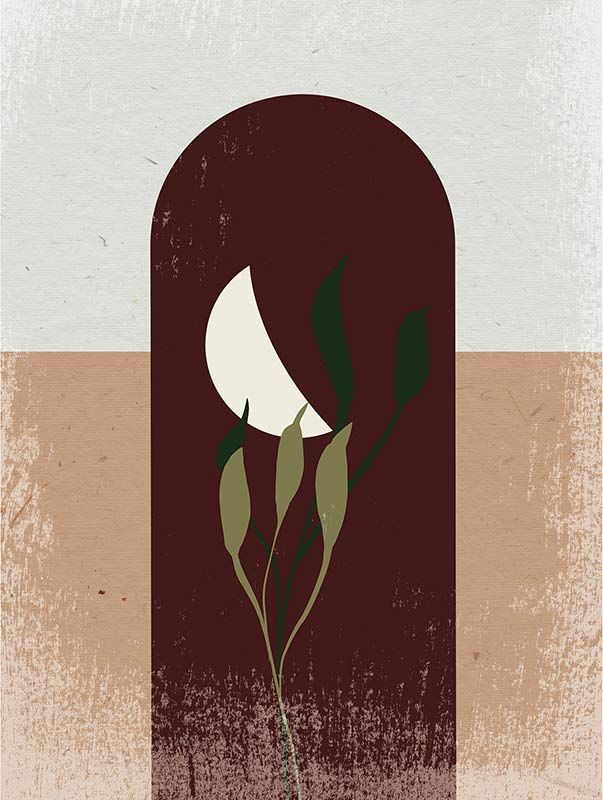 Komar Wandbild - Silence Half Moon  - Größe: 30 x 40 cm