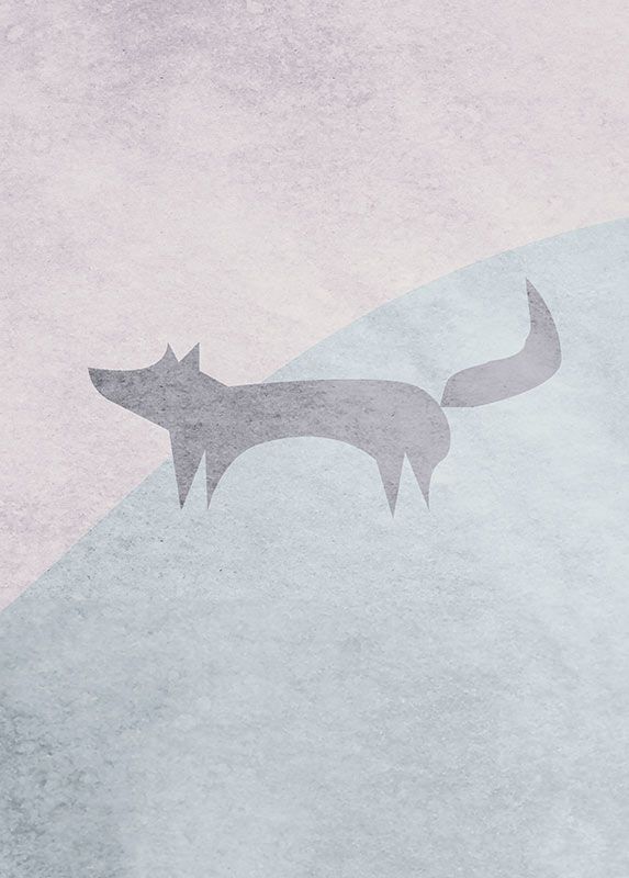 Wandbild - Wild and Free Fox  - Größe 40 x 50 cm