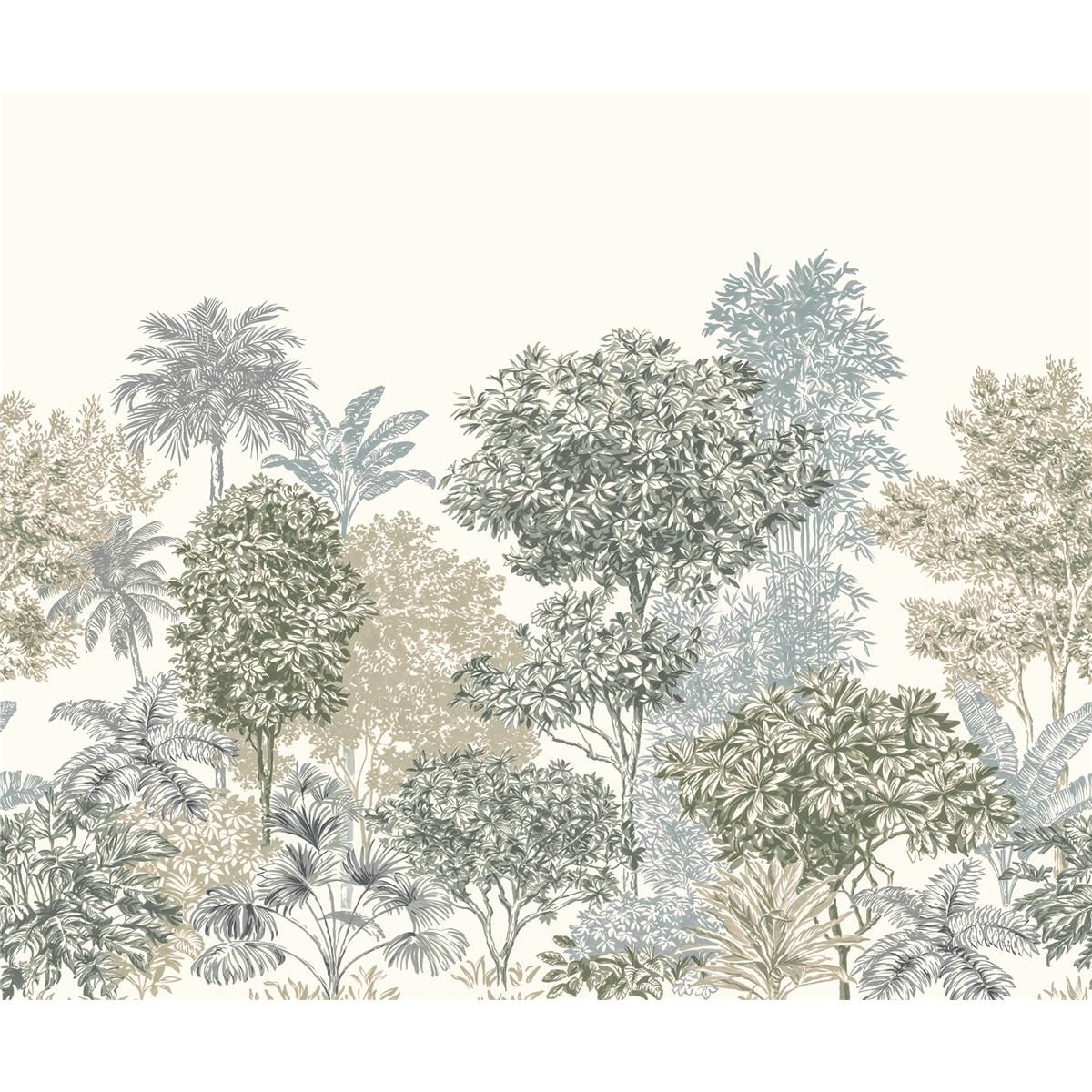 Vlies Fototapete - Painted Palms - Größe 300 x 250 cm