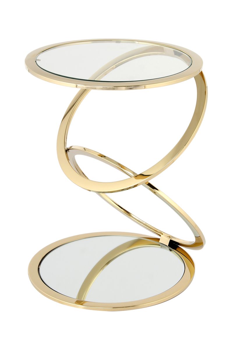 Beistelltisch Spiral 525 Gold - 40 cm (L) x 40 cm (B) x 55 cm (H)