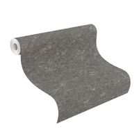 Tapete Modern graphisch Vinyltapete Anthrazit versetzter Ansatz 53 cm x 10,05 m