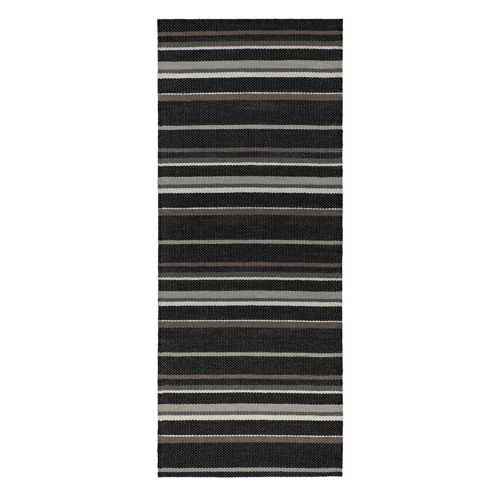 Teppich Swedy BAND V20 Schwarz-Grau - 60 cm x 220 cm