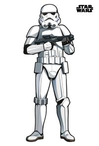 Selbstklebende Vlies Fototapete/Wandtattoo - Star Wars XXL Stormtrooper - Größe 127 x 188 cm