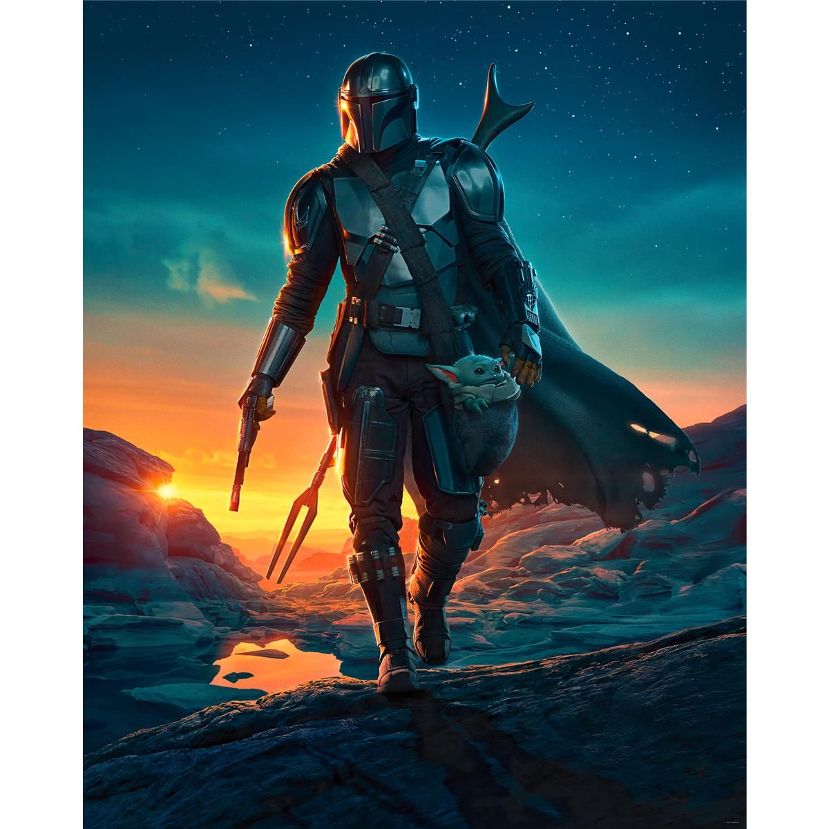 Vlies Fototapete - The Mandalorian Gunslingers - Größe 200 x 250 cm