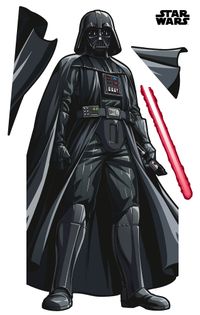 Selbstklebende Vlies Fototapete/Wandtattoo - Star Wars XXL Darth Vader - Größe 127 x 200 cm