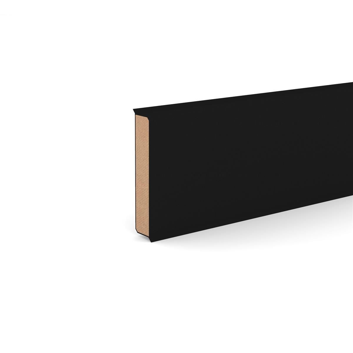 Sockelleiste Cubu flex life 80 Schwarz 1144 (10 Stück) - 1,3 x 8 x 250 cm