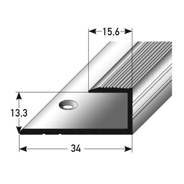 Einschubprofil 13 mm aluminium silber 295471 270cm 270 x 3,4 cm