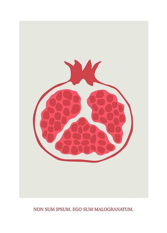 Komar Wandbild - Cultivated Pomegranate  - Größe: 50 x 70 cm