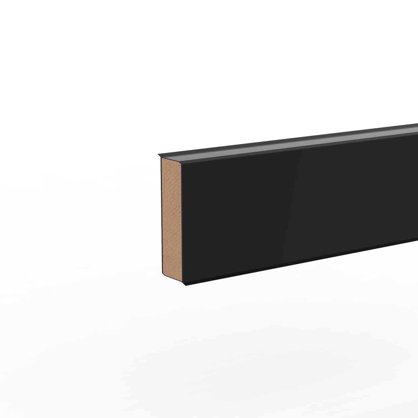 Sockelleiste Cubu flex life 40 Schwarz 1144 (10 Stück) - 1,3 x 4 x 250 cm