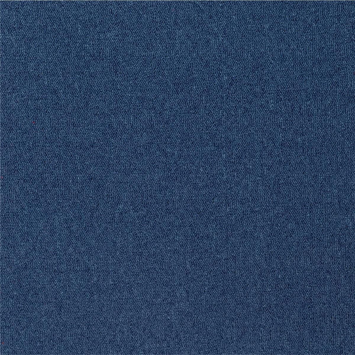 Teppichfliesen 50 x 50 cm JERSEY SL Schlinge Blau 810 uni