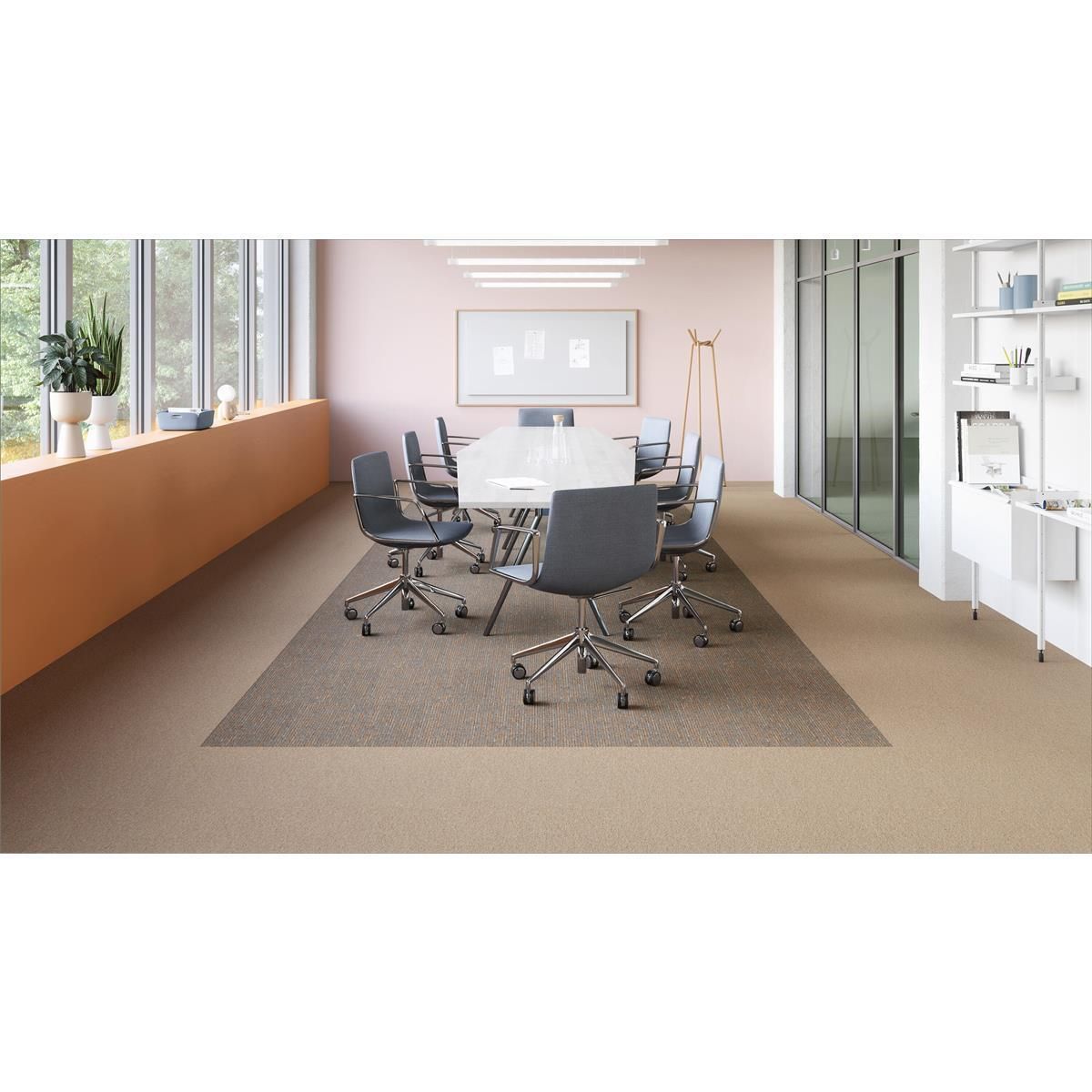 Teppichfliesen Grau 9946 Schlinge strukturiert 50 x 50 cm Essence Traces AD09 Desso