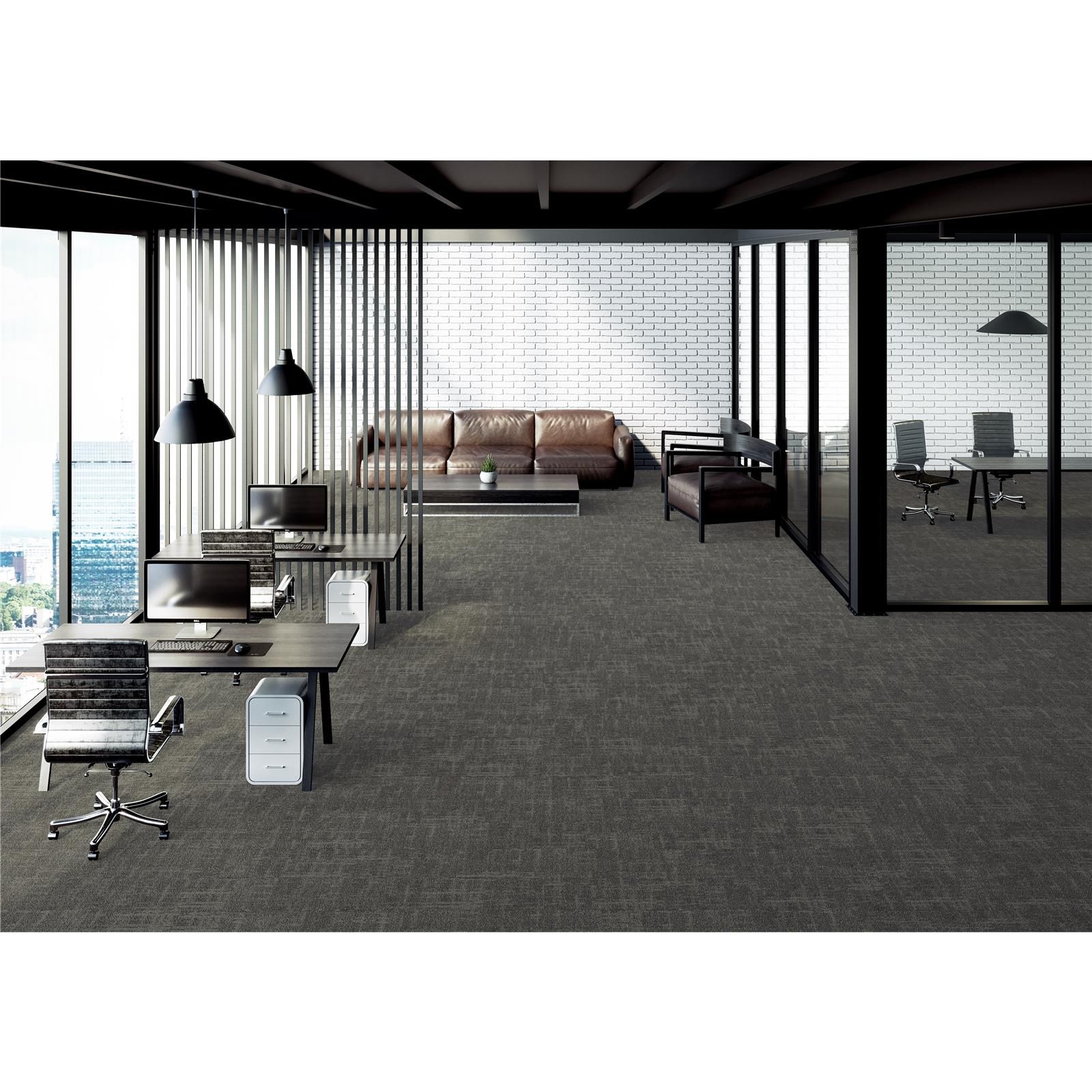 Teppichfliesen 25 x 100 cm selbsthaftend Infloor-Girloon Cadeo/Pure Braun 023-580 gemustert