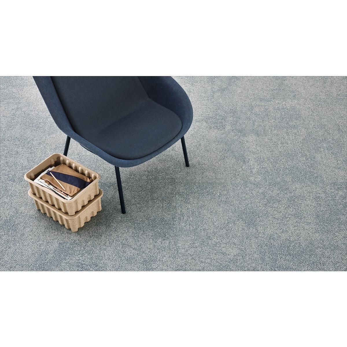 Teppichfliesen Desso Recharge AA37 9096 Natur Mittel Schlinge strukturiert 50 x 50 cm