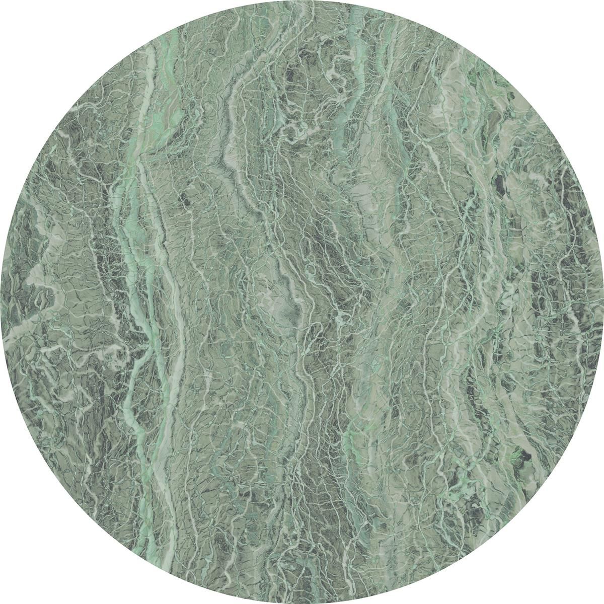 Selbstklebende Vlies Fototapete/Wandtattoo - Green Marble - Größe 125 x 125 cm