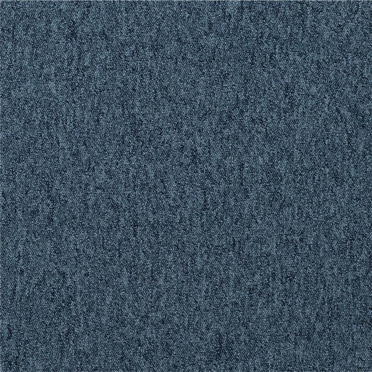 Teppichfliesen 50 x 50 cm COLORADO SL Schlinge Blau 820 uni